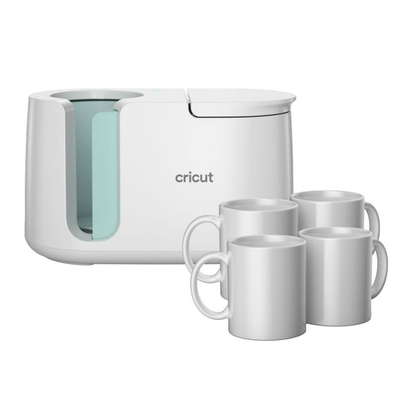 Mug Press Cricut + 4 tazas en blanco de 350 ml cada una