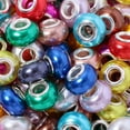 thumbnail image 2 of [Gradient Resin Beads] 108pcs 2D Flat Resin Beads | 9x14mm Large-hole Round Beads with Spacer, Loose Gradient Color for DIY Jewelry, Necklaces, Bracelets, Key Chains, Pen Handicrafts & Jewelry, 2 of 10