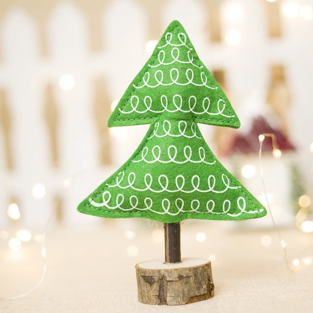 Feliz Navidad árbol tela escritorio decoración juguete muñeca regalo oficina hogar niños Wmkox8yii fhajkh3852