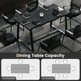 thumbnail image 5 of Costway 63" Large Dining Table for 4-6 People with Wavy Edge Heavy-duty Metal Frame Black, 5 of 10
