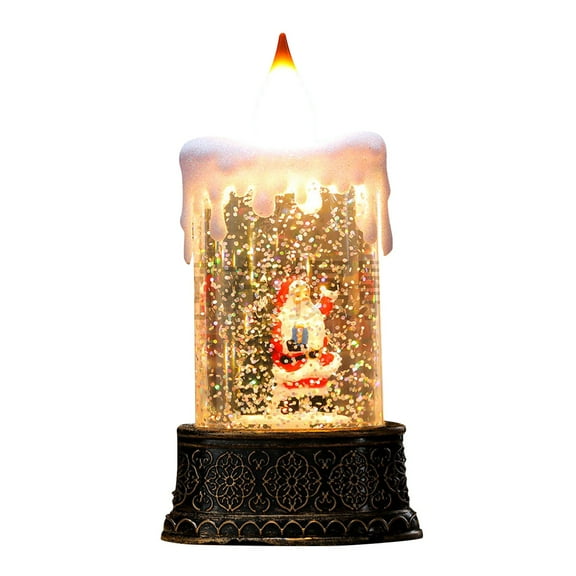 putnchl New Christmas Water-Filled Glowing Candle Night Light Ornaments 95ml