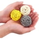 thumbnail image 4 of Bola de ratán, 24 piezas Bola de mimbre de 2 pulgadas Bola decorativa Orbes Rellenos de jarrón Amarillo+Blanco+Gris Sailing Electrónica, 4 of 6