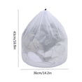 thumbnail image 3 of Aufmer Drawstring Mesh Laundry Bags Large Delicates Bra Sweater Protector Wash Bag Organizer Nylon Elastic, Nylon,Spandex(White), 3 of 6