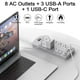 thumbnail image 2 of Protector contra sobretensiones Nuetsa Power Strip con 8 enchufes y 4 puertos USB, 2 of 7