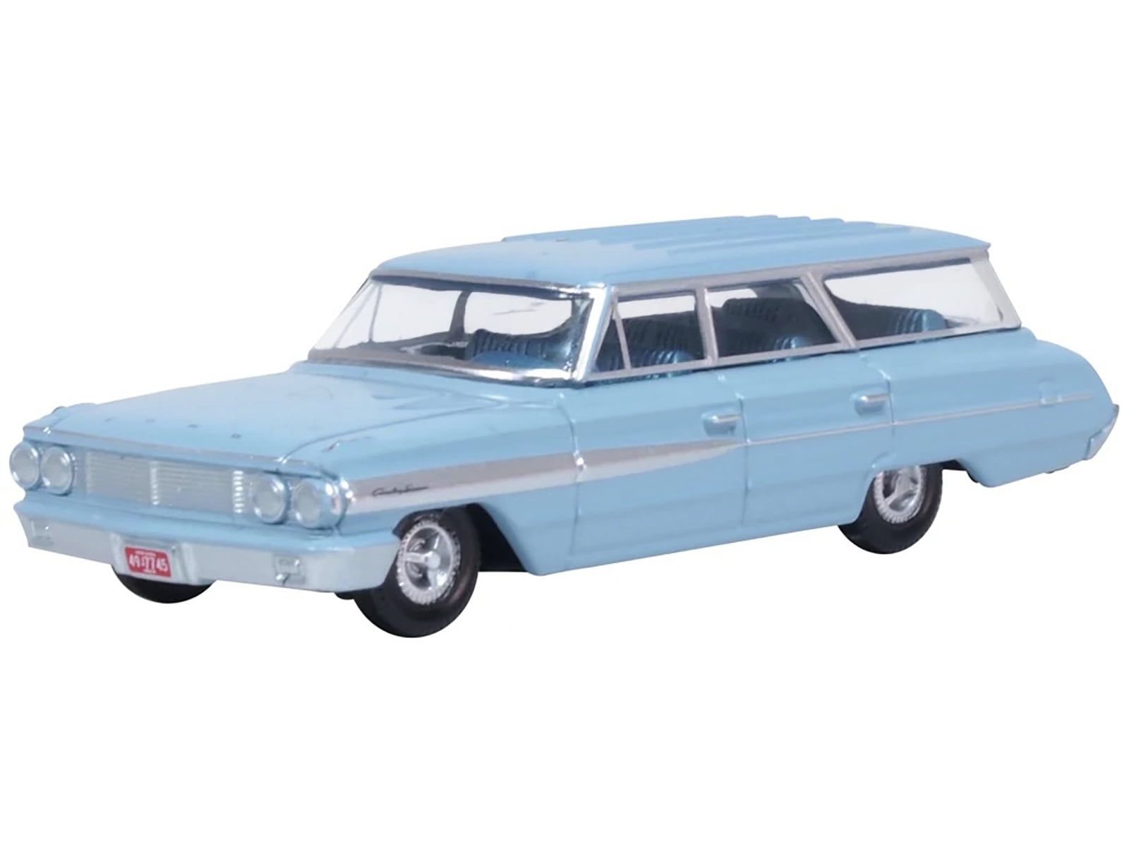 1964 Ford Country Sedan Skylight Blue 1/87 (HO) Scale Diecast Model Car by Oxford Diecast
