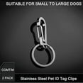 thumbnail image 5 of 2 Pack Dog Tag Clips, Stainless Steel Heavy Duty Quick Clips Pet Id Tag Holder For Dog/cat Collar And Harness, 5 of 5