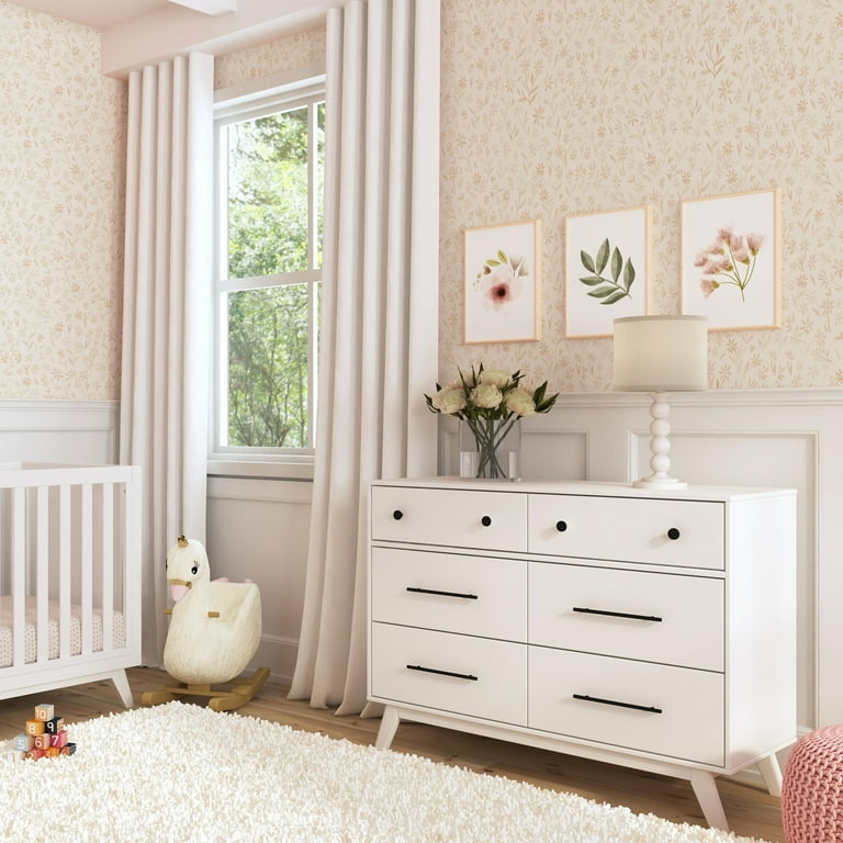 DaVinci Otto 6 Drawer Dresser White