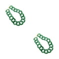 thumbnail image 2 of Collar Jumpingount Vintage de plástico acrílico grueso moda Paperclip Verde 2piezas, 2 of 6