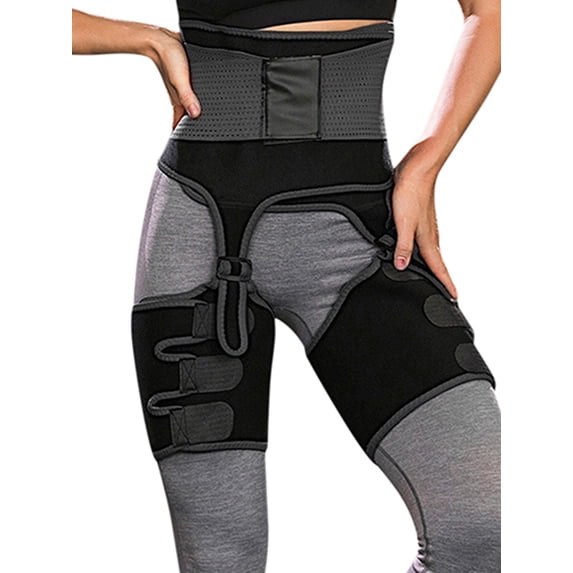 SHCKE Waist Trainer for Women Sport Sweat Workout Waist Thigh Trimmer Butt Lifter 3 in 1 Waist Cincher Trimmer Belt