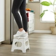 thumbnail image 7 of Casafield 11" Folding Step Stool with Handle (Set of 2) - White, Collapsible Foot Stool for Adults, 7 of 7