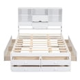 thumbnail image 3 of King Size Platform Bed with Storage Headboard and 8 Drawers, Wood Bed Frame with Slats Support for Boys Girls Teen Adults Bedroom, No Box Spring Needed, White, 3 of 6