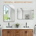 thumbnail image 4 of Frameless Bathroom Mirrors for Over Sink,Wall Mounted Vanity Mirror 20x30in,Rounded Rectangle Mirror Frameless with Polished Edge for Bedroom,Living Room,Entryway,Shatterproof (Horizontal/Vertical), 4 of 9