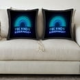 thumbnail image 3 of Set of 2 Decorative Throw Pillow Covers 18x18in - Neon Rainbow Design with ' BE KIND KIRRRANGE ' & Hearts Perfect for Couch Bed Car, 3 of 8