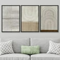thumbnail image 3 of PixonSign Framed Wall Art Set Grunge Circle Polygon Collage Abstract Geometric Cozy Neutral Prints Minimalism Modern Art Decorative Boho for Living Room, Bedroom, Office -16"x24"x3 Black, 3 of 5
