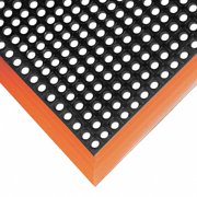 Notrax Drainage Mat,Black wOrngBrdr,2ft2"x3ft4" 549S2640OB