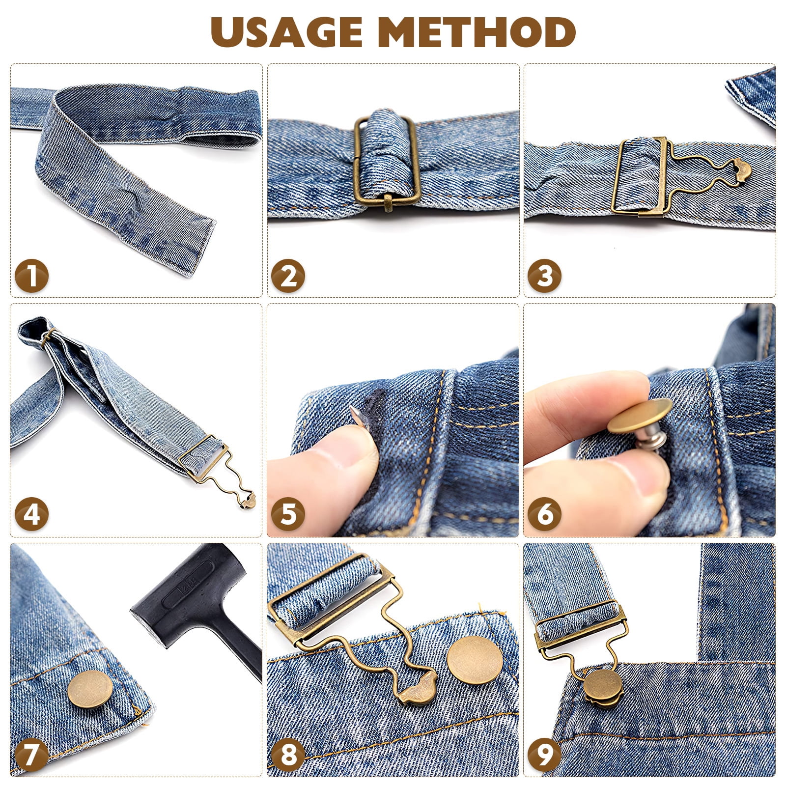 24 Sets  Overall Buckles Dungaree Buckles Adjustable Gourd Buckles with Buttons DIY Accessories for Garment Overalls Backpack