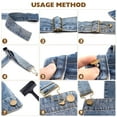thumbnail image 7 of 6 Sets Gourd Button Overall Clasp Replacement Suspend Dreses Jeans Buckle Belt Clip Hooks Buckles Metal Suspender Pregnant Woman, 7 of 7
