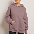 thumbnail image 6 of ShomPort Womens Fall Oversized Sweatshirts Fleece Hoodies Long Sleeve Pullover Winter Clothes with Pocket, 6 of 8