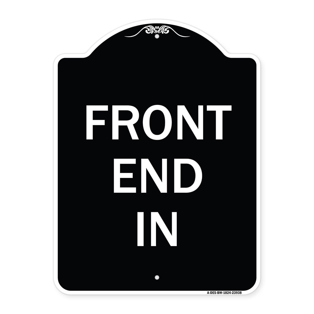 SignMission Designer Series Sign - Front End In | Black & White Heavy ...