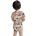 thumbnail image 5 of Daiia Vintage Coffee Printed Unisex-Baby Short Sleeve Onesies Bodysuits Baby Climbing Clothes Soft and Comfortable Romper with Expandable Shoulder Design-12 Months, 5 of 8