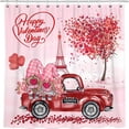 thumbnail image 2 of 4 Pcs Valentine's Day Shower Curtain Set with Rugs,Valentine's Day Decor for The Bath,Digital Printing Bathroom Four-Piece Set,Waterproof Shower Curtain Anti-slip Mat Set, 2 of 6