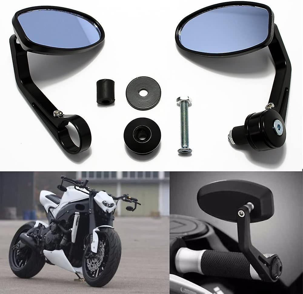 Oxford OX577 Black Bar End Mirrors – 7/8" (22.2mm) – Universal Motorcycle Pair