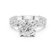 thumbnail image 5 of Zuwelria 3.00 Carat New Design Round Shape Moissanite Diamond Engagement Ring - Bridal Ring - Promise Ring | 18K White Gold Over Sterling Silver | D/VVS1 Size 5, 5 of 9