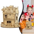 thumbnail image 2 of HUASHENG 3D Wooden Halloween House Puzzles Wood Creative House Puzzle Assembly Model Building Kits To Build For Adults & Kids Halloween Decor Model Kits, 2 of 6
