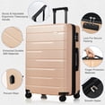 thumbnail image 5 of 3 Piece Expandable Hardshell Travel Luggage Sets 8 Spinner Wheel Suitcase Wheels TSA Lock Suit Case, Lightweight 8 wheels Upright Suitcase, 20/24/28 Inch Airline Approved, 5 of 9