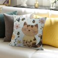 thumbnail image 3 of Patifu Cats Pillow Covers Home Room Decor,Lovely Kitten Throw Pillow Covers for Sofa Bed Couch,Colorful Daisy Floral Decorative Square Pillowcases 22x22in, 3 of 5
