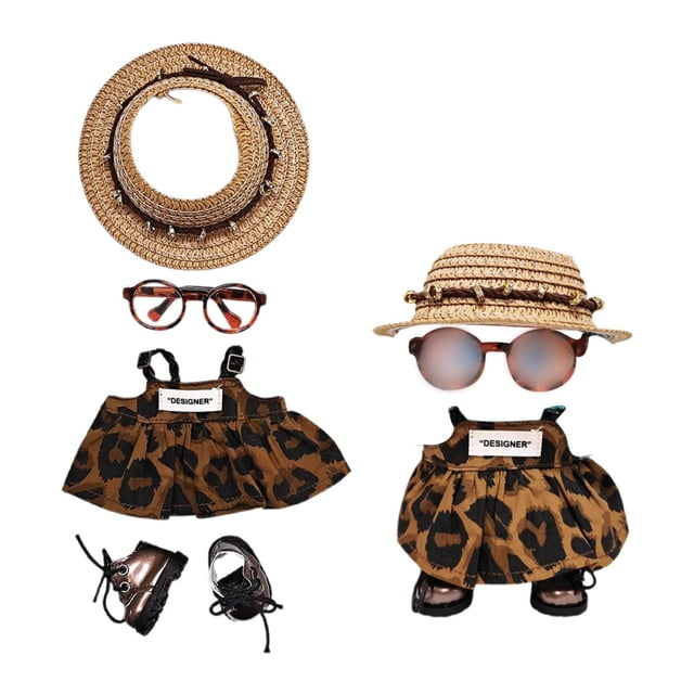 Ropa De Moda Para Muñecas Vestido Con Estampado De Leopardo Para Niñas Mayores De 14 Años Accesorio De Vestuario De Tela Suave Idea Para Jugar En Interiores Y Exteriores