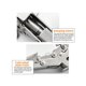 thumbnail image 3 of 1pc 3inch/5inch Quiet Damping Buffer Non-Drill Concealed Hinge, Thickened Frog-Shaped Hinge For Cabinet Door ,Thickened Closet Door Spring Hinge Hydra, 3 of 5