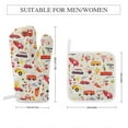 thumbnail image 2 of Excavator Fire Truck Racing Oven And Pot Holders Sets, Heat Resistant Pads Kitchen Decor for Cooking Baking BBQ Grilling, Christmas Kitchen Gifts, 2 of 6