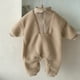 thumbnail image 5 of Peleles para niños de color sólido, cuello redondo, manga larga, ropa para gatear, mono para recién nacidos, bolsa, ropa para gatear, ropa de manga larga, ropa para gatear para niña, poliéster hayi, 5 of 8