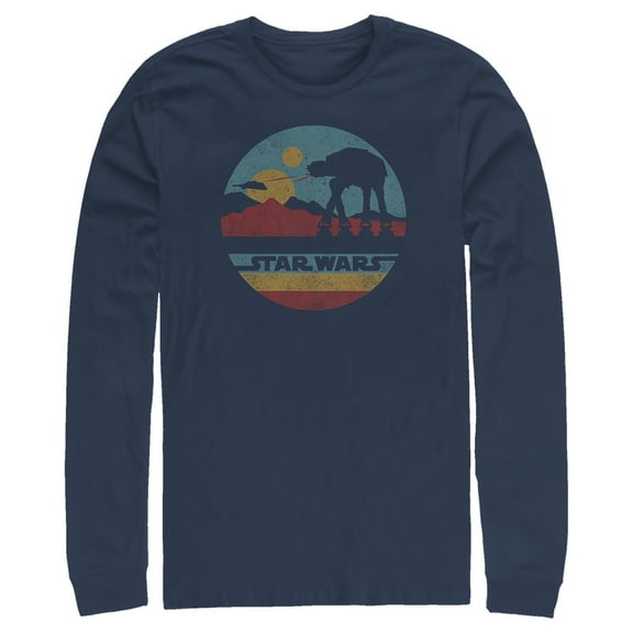 Men's Star Wars: A New Hope AT-AT Retro Circle  Long Sleeve Shirt