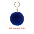 thumbnail image 4 of Fuzzy Ball Keychain Supple Comfortable Lovely Key Rings Adorable Practical Key Chains Women for Children Adults Elderly Students Dark Blue 9cm, 4 of 6