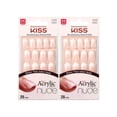 thumbnail image 1 of Nail Tips Kiss Salon Acrílico Nude French Medium 28 unidades x2, 1 of 6