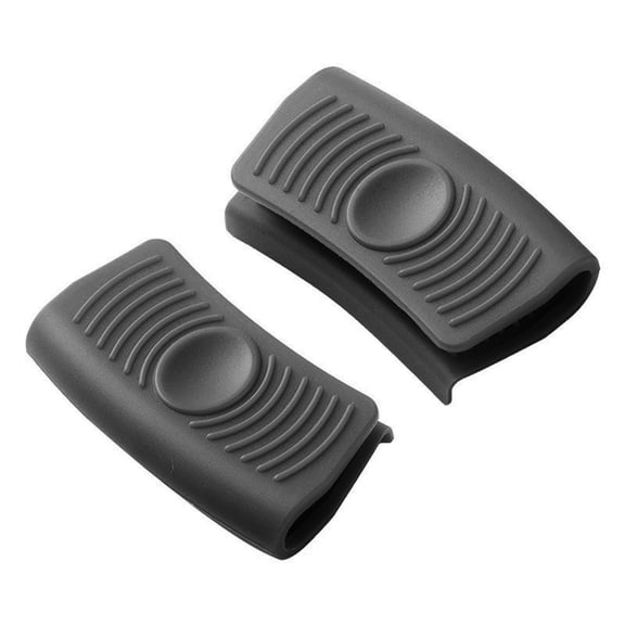 OIUR 2Pcs Silicone Hot Handle Holder Heat Insulated Assist Grip Cover Sleeve for Cast Iron Woks Pans Griddles Skillets Anti-Scalding Clip