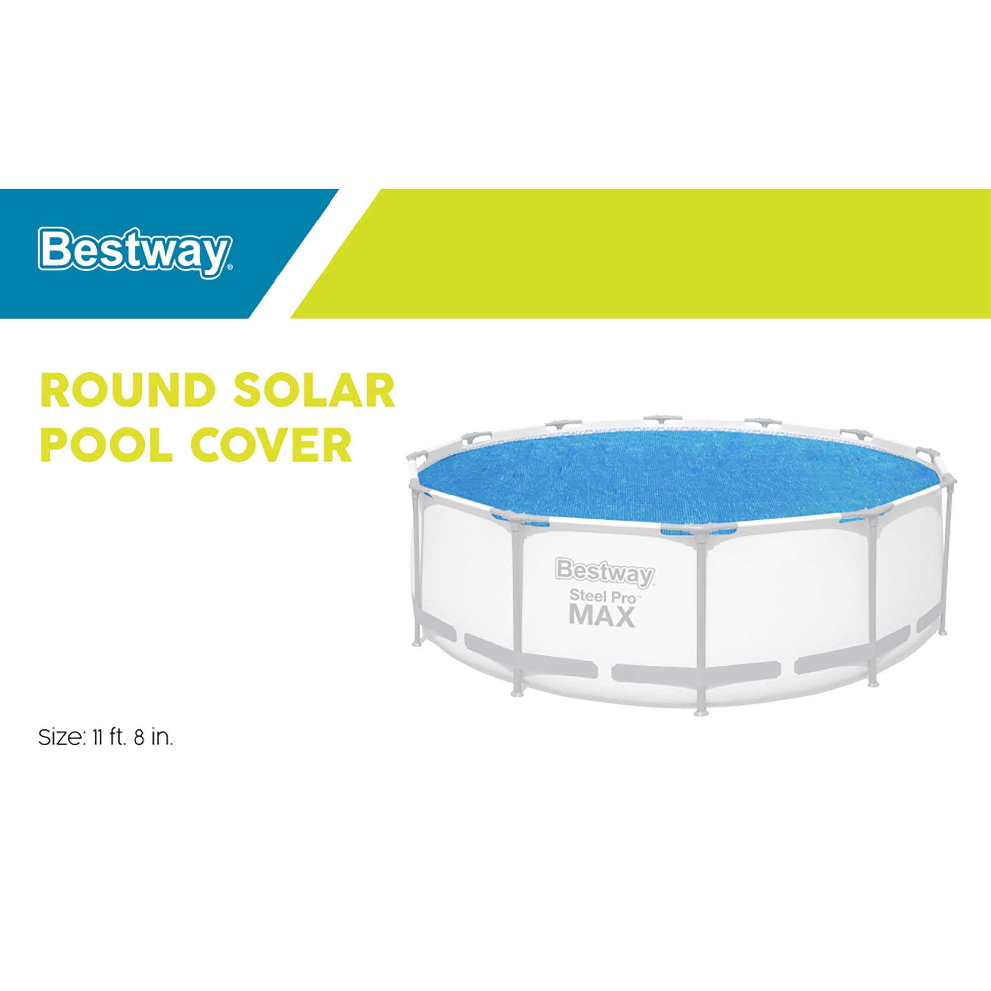 Flowclear: 12' Solar Pool Cover - Round Above Ground Pool Protector, Clean Water Maintenance Accessory, Solar Energy Heats Water, Keep Out Debris