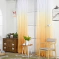 thumbnail image 4 of Cortina de ventana con bolsillo para barra transparente degradada, cortina para dormitorio y balcón (degradado naranja), 4 of 8