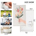 thumbnail image 6 of Yayeee 100% Cotton Hand Towels for Bathroom 16" x 28" Soft Absorbent Kitchen Towel, Yellow Cute Flower, 6 of 7