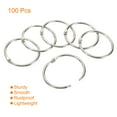 thumbnail image 3 of Uxcell 1.61" Dia Detachable Binder Rings Index Snap Metal Clips, Silver Tone 100 Pack, 3 of 5