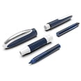 thumbnail image 2 of Schneider One Change Rollerball Pen, Refillable, 0.6 mm Ultra-Smooth Tip, Blue/White Barrel, Black Ink, Box of 5 Pens (183701), 2 of 8