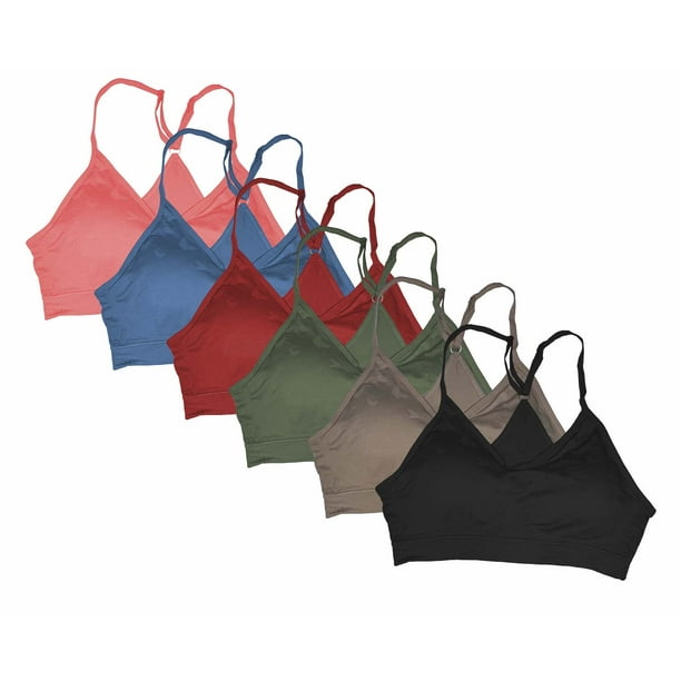 Top Deportivo Copa Preformada Para Mujer Pack 6 Piezas Con 6 Diferentes Colores Tatys Fashion 30012