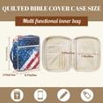 thumbnail image 5 of TSOVTHRID American Flag Paint Splatter Print Mens Bible Cases Church Bags, Bible Cover with Portable Handle, Lightweight Quilted Carrying Book Case for Bibles Study, 5 of 7