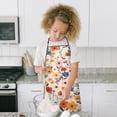 thumbnail image 4 of Pioneer Flower Floral Print Pattern Kids Aprons for Girls and Boys,Adjustable Neck Strap Toddler Aprons for Kids Cooking Baking, 4 of 7