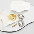 thumbnail image 5 of Finger Band Dress Up Adjustable Charming Concave-Convex Irregular Wide Ring, 5 of 5