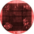 thumbnail image 1 of Ahgly Company Indoor Round Oriental Red Asian Inspired Area Rugs, 7' Round, 1 of 4