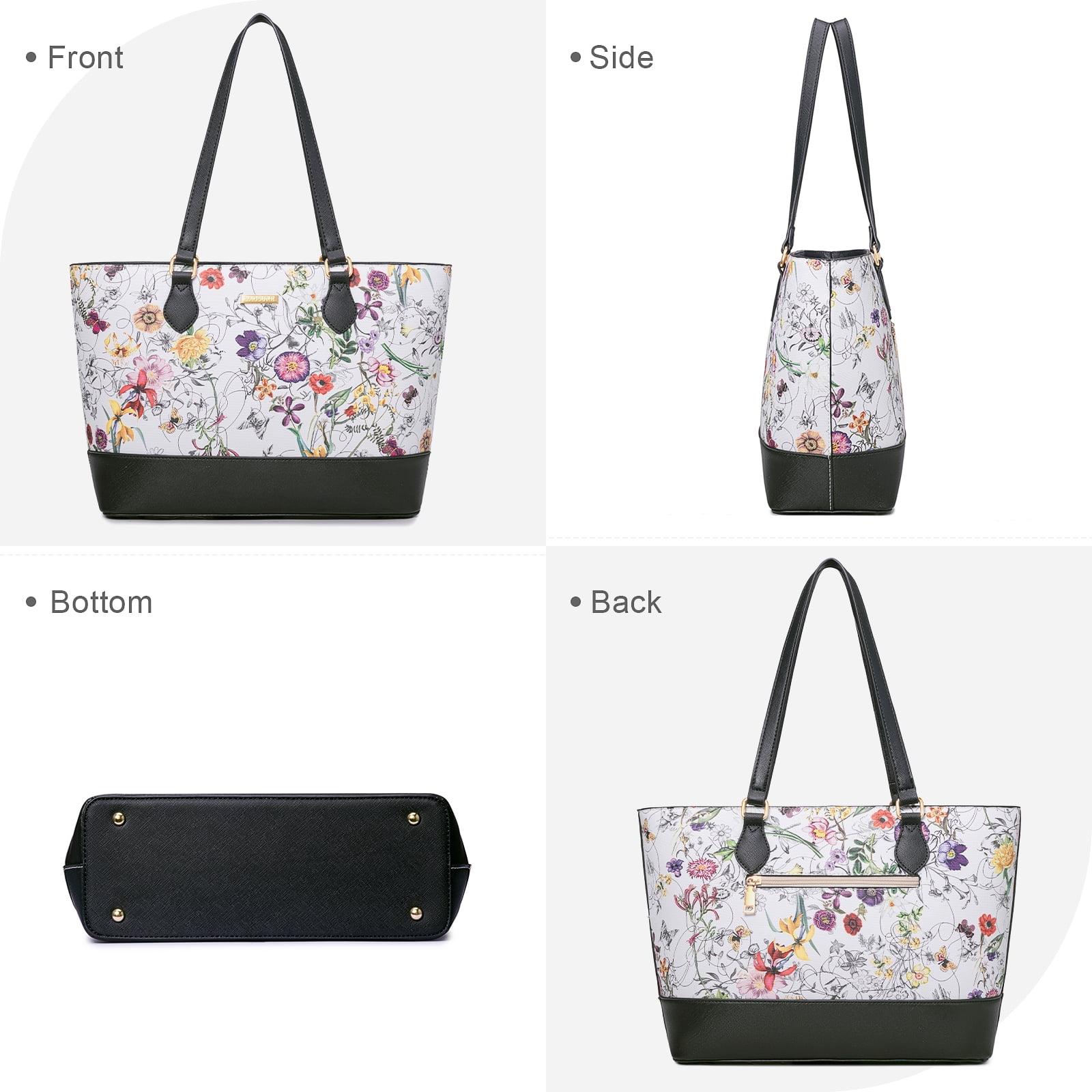 Bagsure Women Handbags Fashion Tote Shoulder Bags Casual Crossbody Bags for Women Satchel Purse Set 4pcs