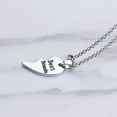 thumbnail image 5 of HOOUN Silver Broken Heart Best Friend Pendant 2 Pcs Friendship Necklace Chain Gift, 5 of 5